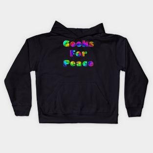 Geeks for Peace (distressed) Kids Hoodie